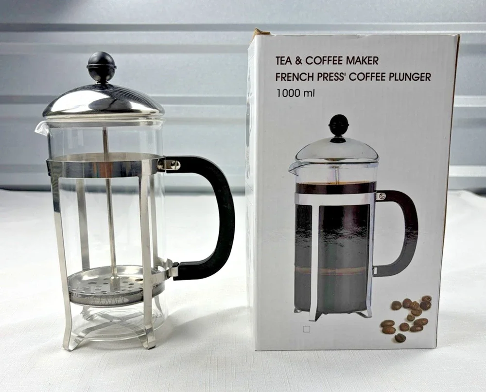 Set of French Press Coffee/Tea Maker and Stainless Steel 1000ML